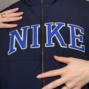 SOLD Vintage Nike spell out puffer jacket